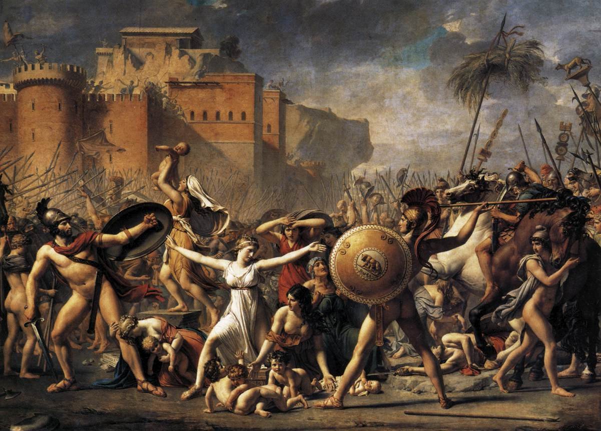 Interwencja Sabinek autorstwa Jacques Louis David