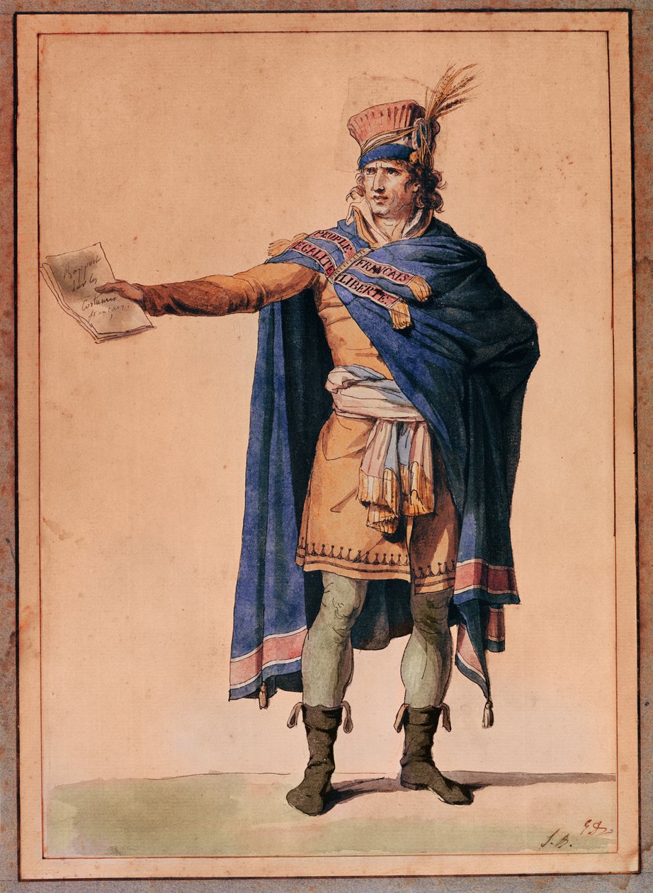 Pełnomocnik Narodu w Urzędzie, 1794 (akwarela na papierze) autorstwa Jacques Louis David