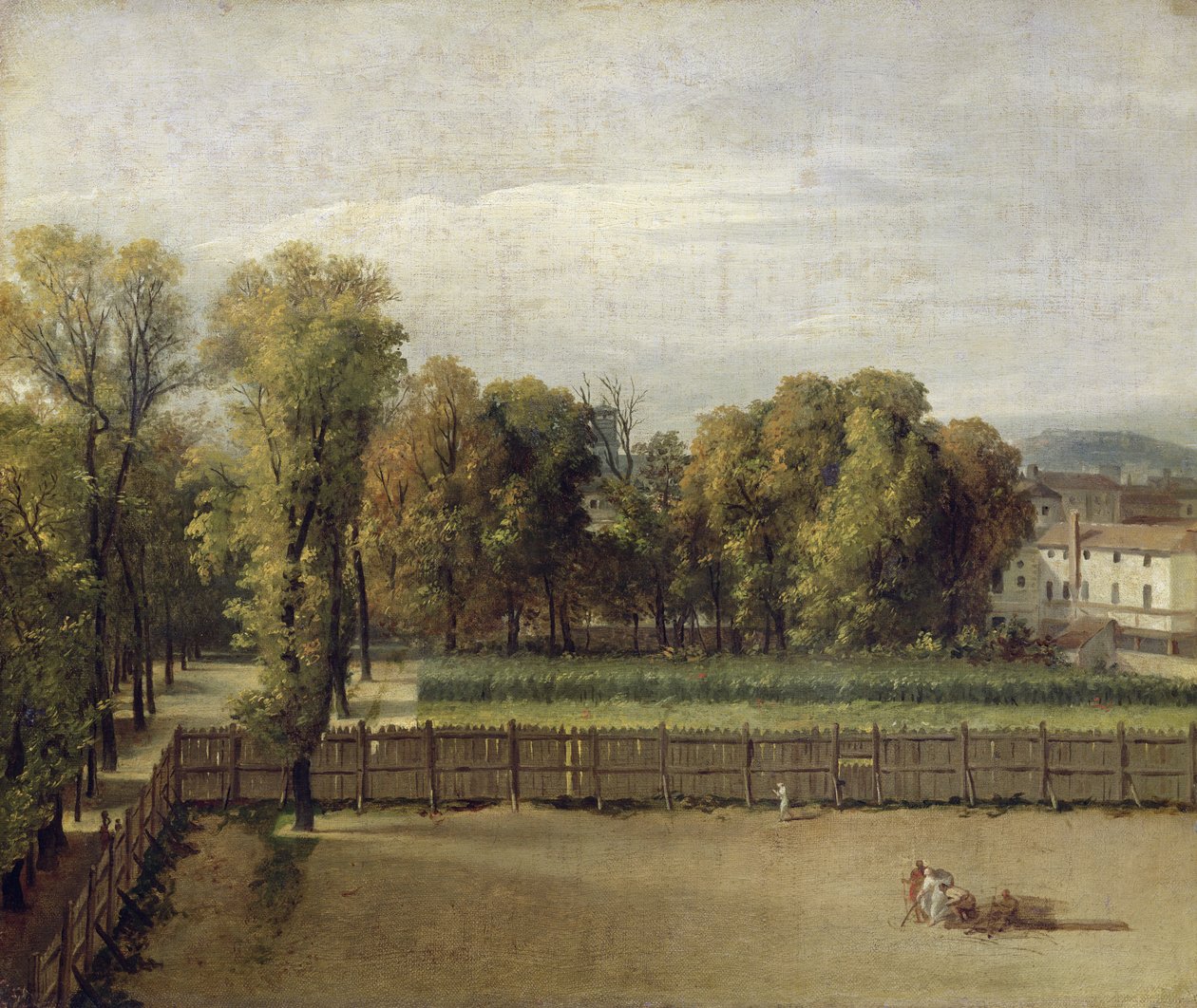 Widok na Ogrody Luksemburskie w Paryżu, 1794 autorstwa Jacques Louis David