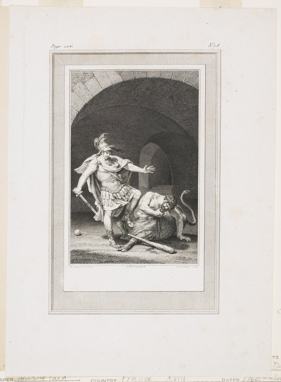 Winieta z Metamorfoz Owidiusza (akwaforta i rycina) autorstwa Jacques Louis Petit