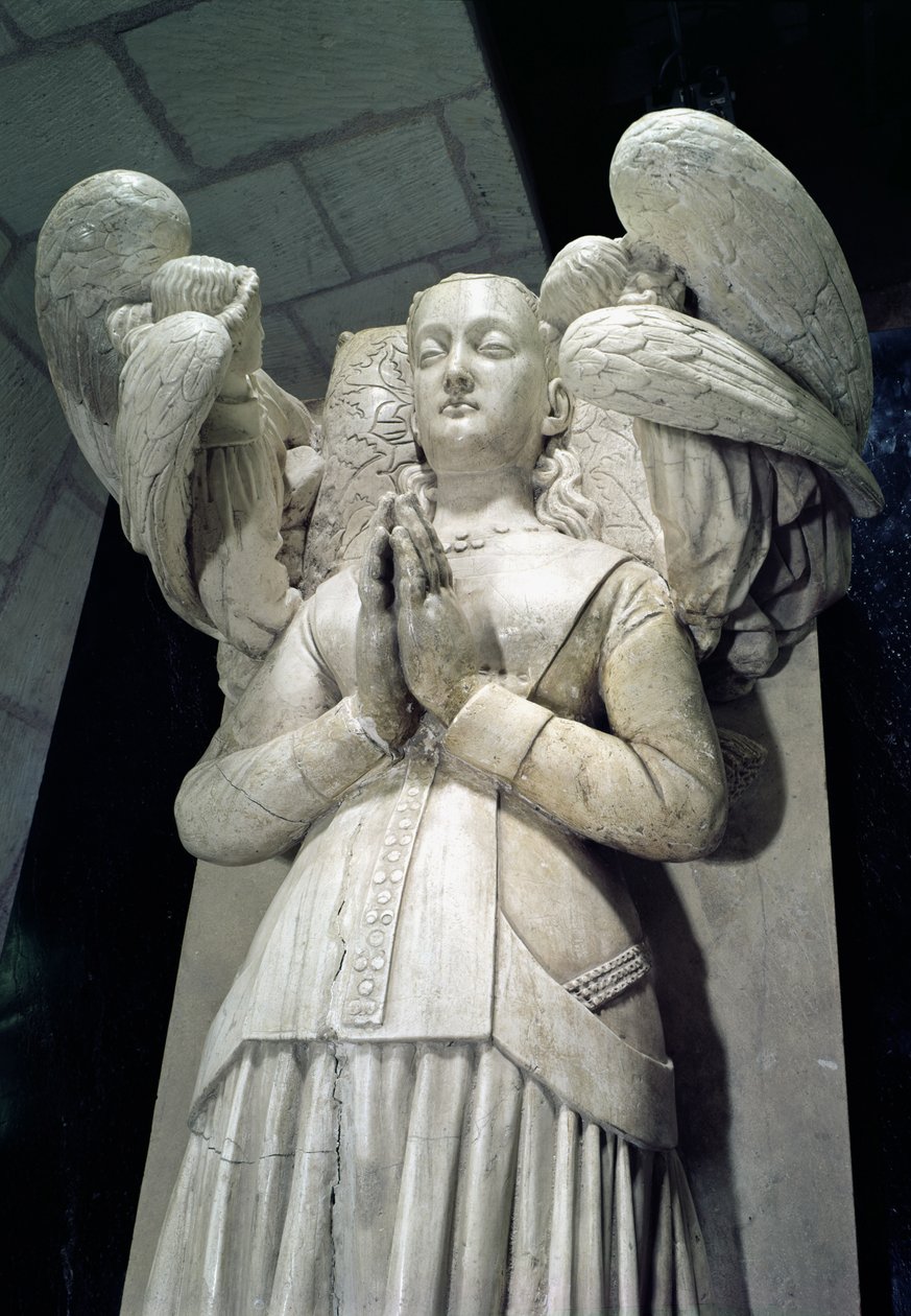 Grób Agnes Sorel (ok.1422-50) 1450-59 (szczegół) autorstwa Jacques Morel
