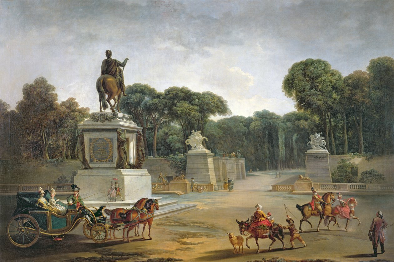Wejście do Tuileries od Placu Ludwika XV w Paryżu, ok. 1775 autorstwa Jacques Philippe Joseph de Saint Quentin