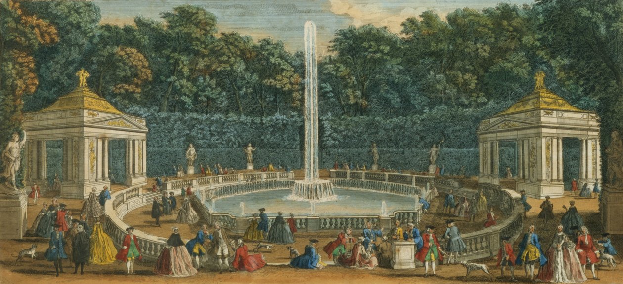 Kopuły w ogrodzie w Wersalu, wyd. przez Laurie i Whittle, 1794 autorstwa Jacques Rigaud