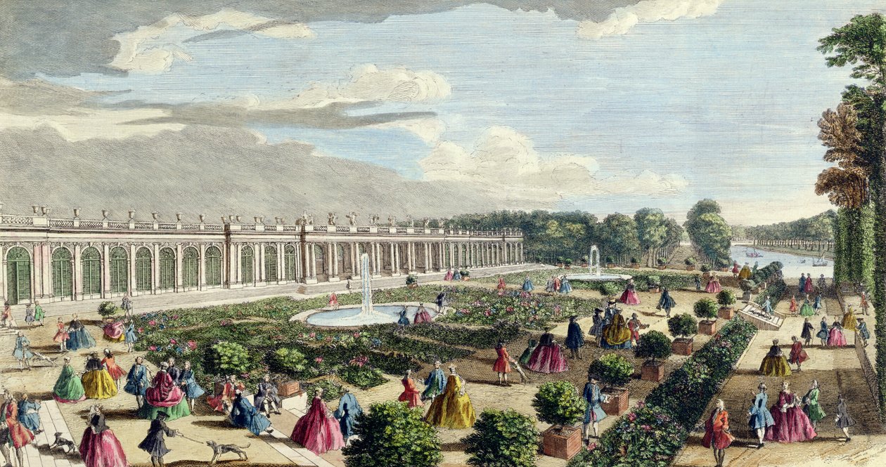 Widok na Chateau de Trianon, w kierunku Parter (patrz także 171645) autorstwa Jacques Rigaud