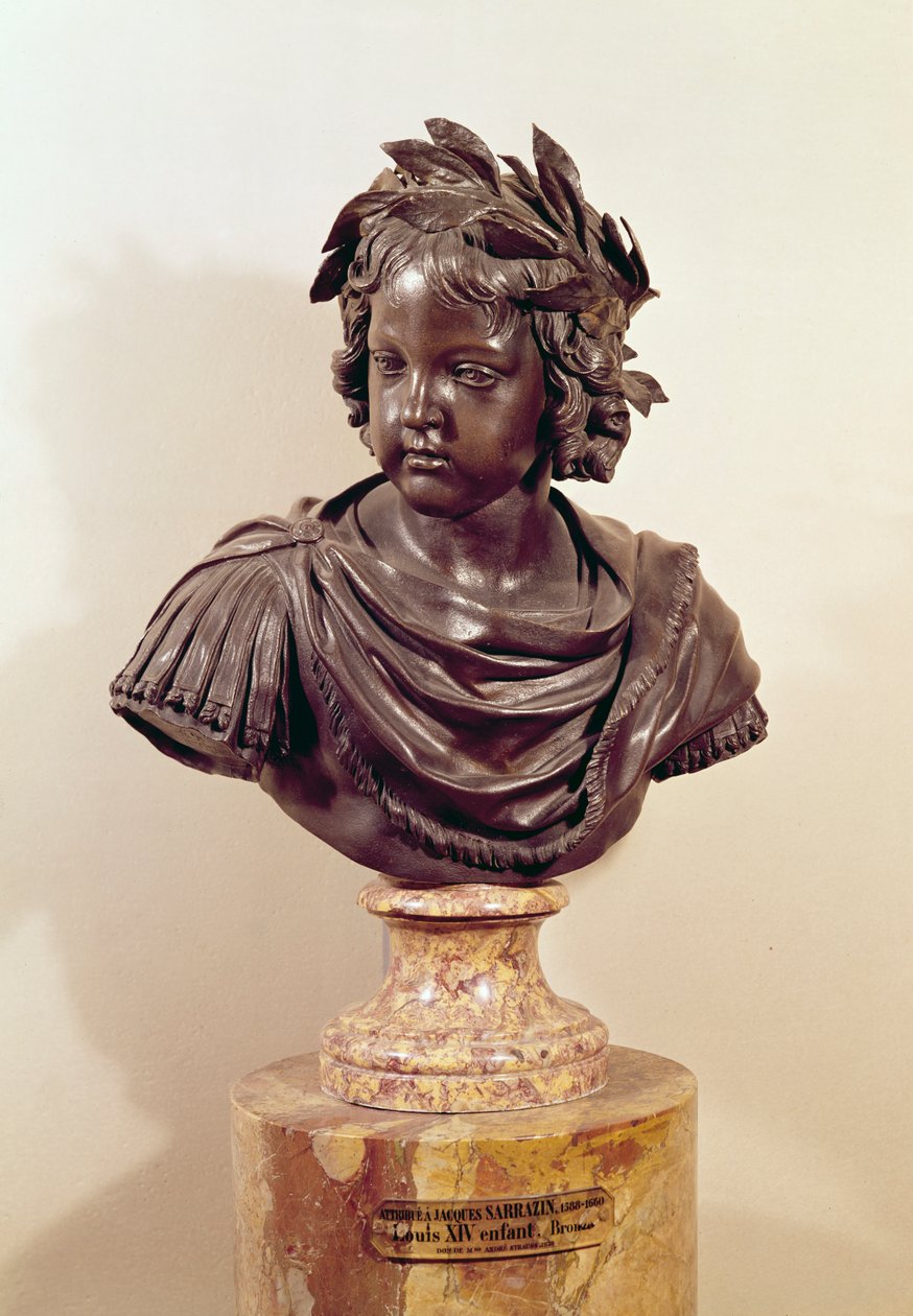 Popiersie Ludwika XIV (1643-1715) jako dziecko (brąz) autorstwa Jacques Sarazin