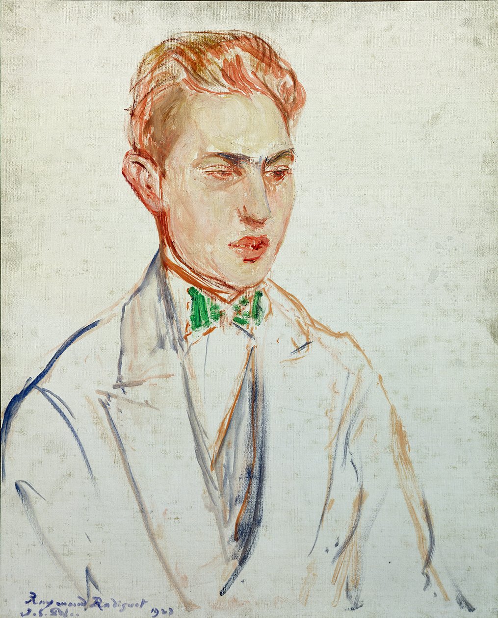 Studium do portretu Raymonda Radigueta (1902-23) 1923 (olej na kartonie) autorstwa Jacques Emile Blanche