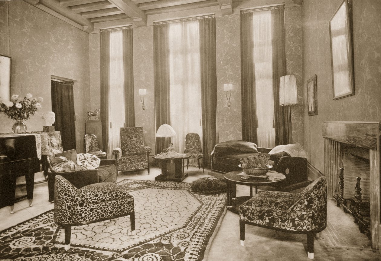Poczekalnia, 1930 autorstwa Jacques Emile Ruhlmann
