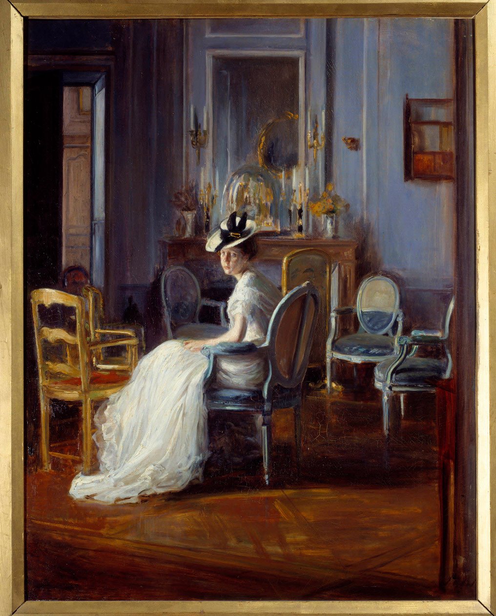 Niebieski buduar. Obraz Jacquesa Emile autorstwa Jacques Emile Blanche