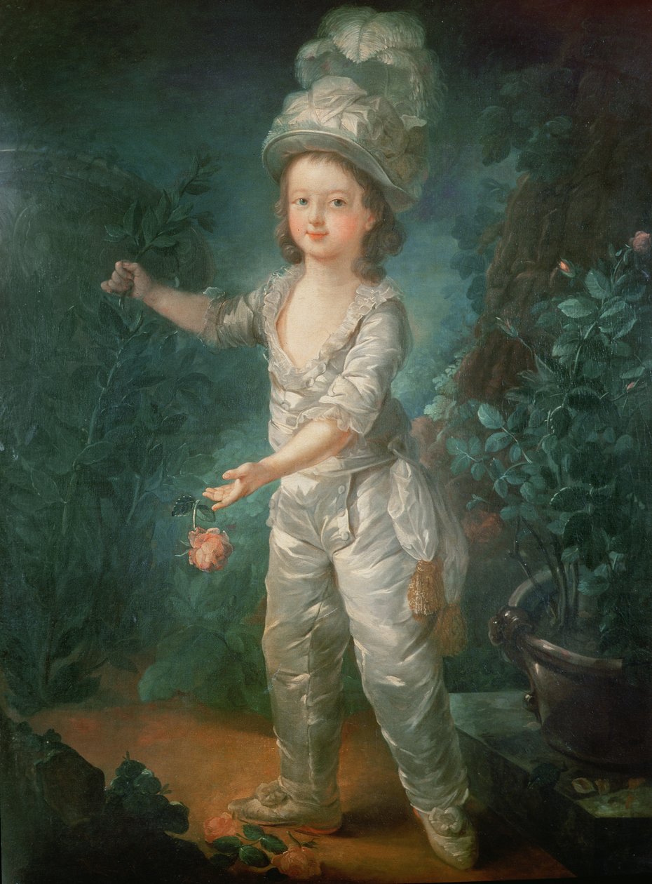 Portret delfina, późniejszego króla Francji Ludwika XVII (1785-95) autorstwa Jacques Fabien Gautier d