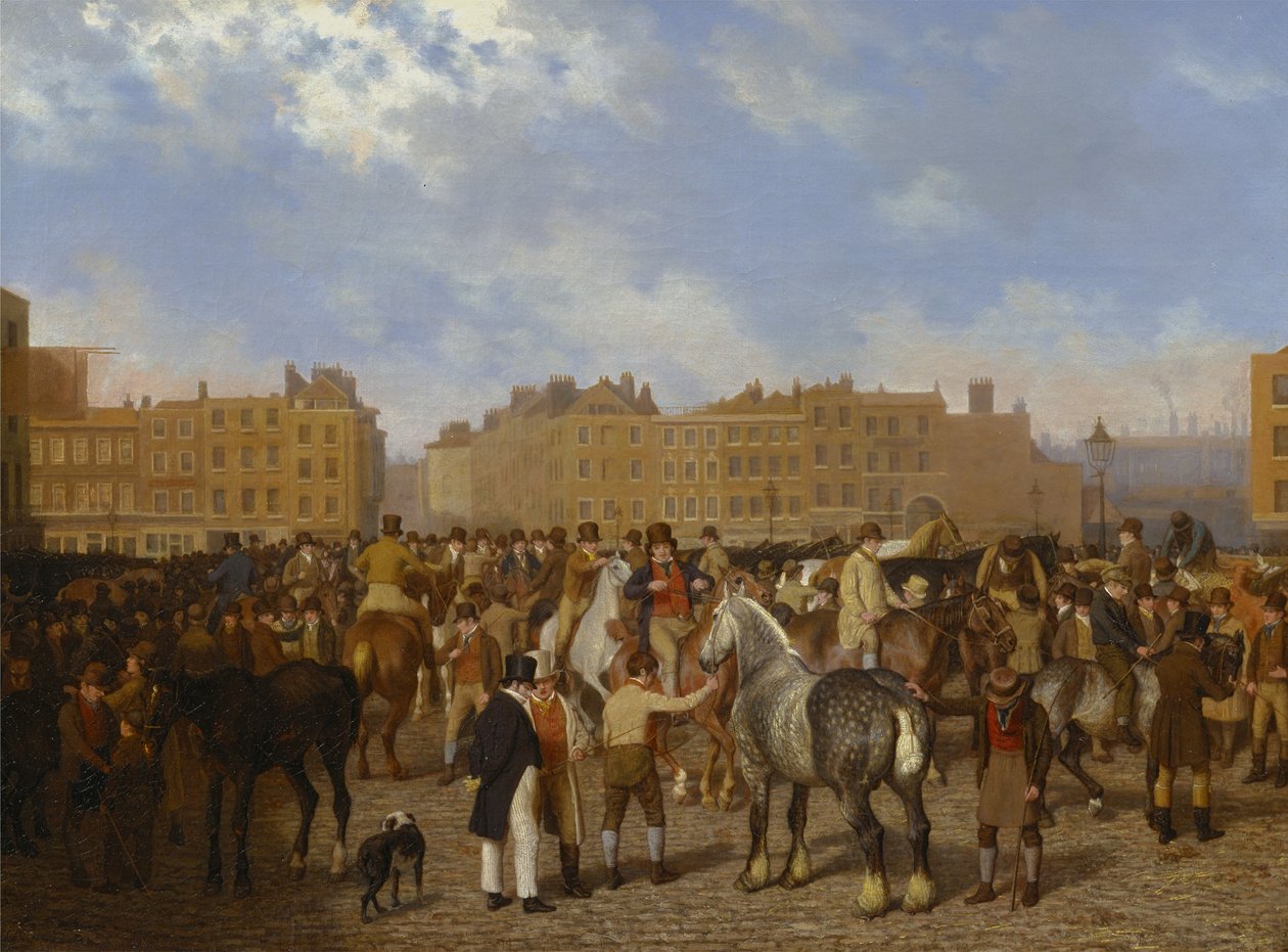 Old Smithfield Marketpolish autorstwa Jacques-Laurent Agasse