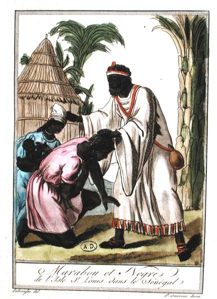 Marabout z Saint-Louis, Senegal (kolor lito) autorstwa Jacques (after) Grasset de Saint Sauveur