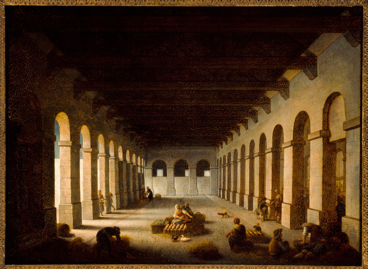 Targ w Dolinie, ok. 1815 r. (olej na płótnie) autorstwa Jacques Albert Senave