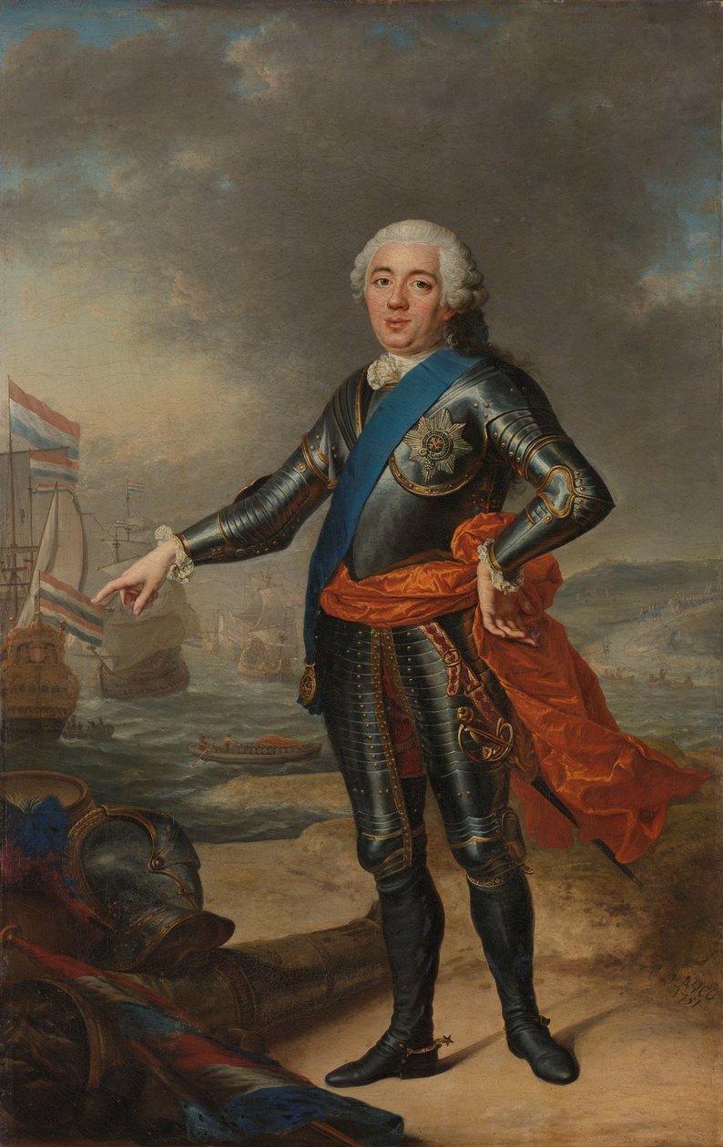 Portret Wilhelma IV Willema IV (1711-1751). Książę Orange-Nassau autorstwa Jacques André Joseph Aved