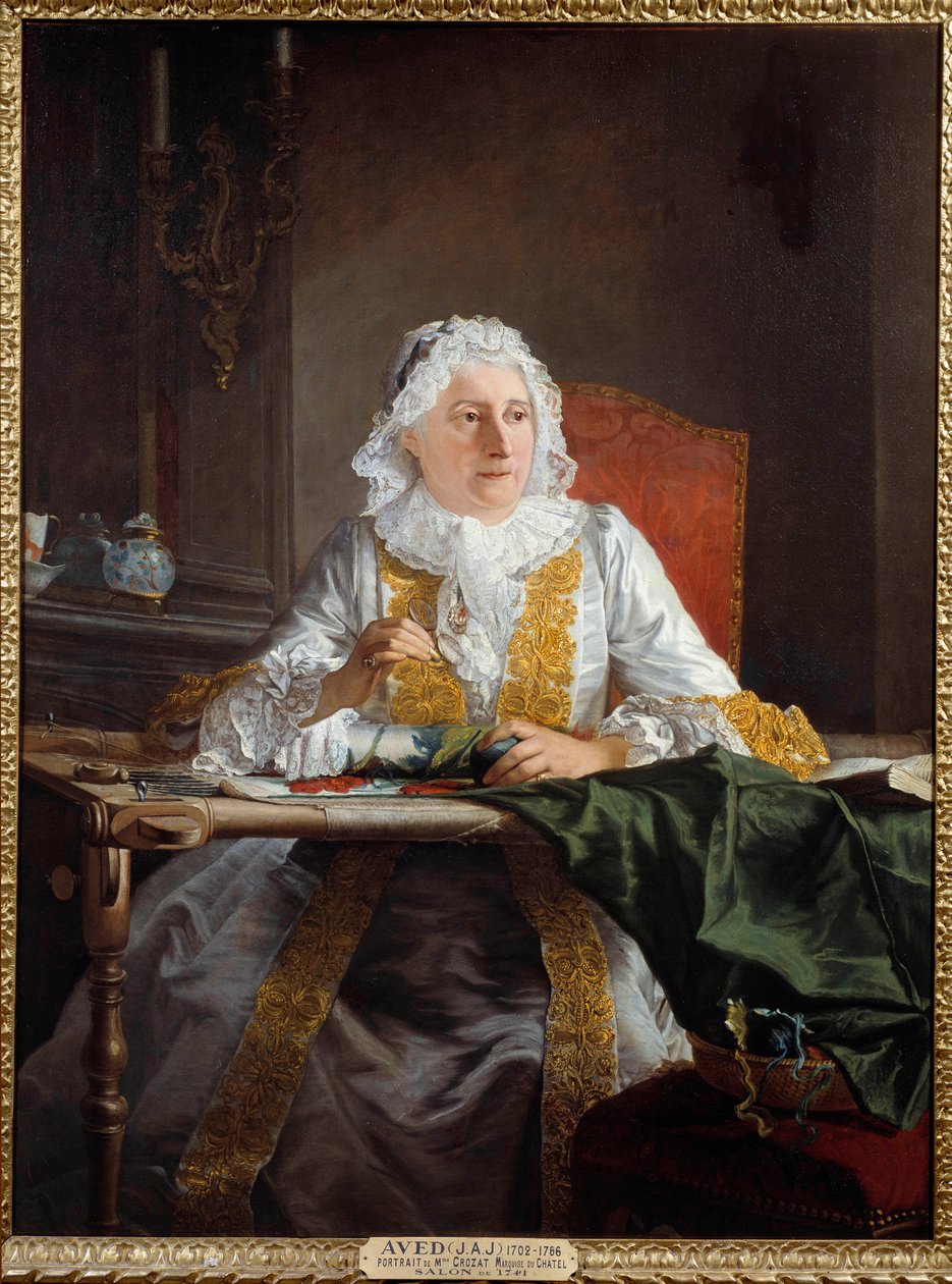 Portret Madame Antoine Crozat, markiza Chatel Obraz Joseph Avad dit Le Batave (1702-1766) 1741 Nd. 1,38x1,04 m Montpellier, Muzeum Fabre autorstwa Jacques Andre Joseph Camelot Aved
