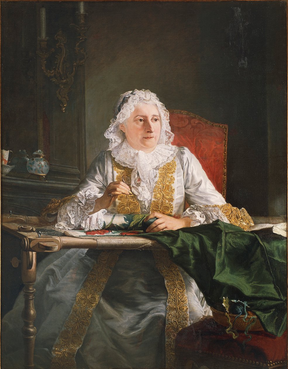 Portret Madame Crozat autorstwa Jacques Andre Joseph Camelot Aved