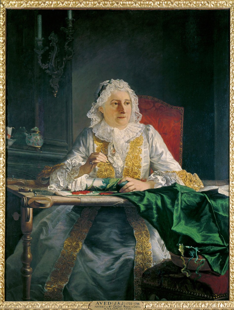 Portret pani Antoine Crozat ... (obraz na płótnie) autorstwa Jacques Andre Joseph Camelot Aved