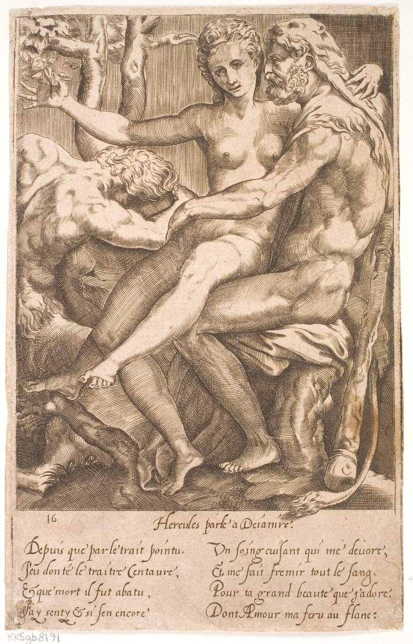 Herkules i Deianire autorstwa Jacques Androuet Ducerceau d.Æ.