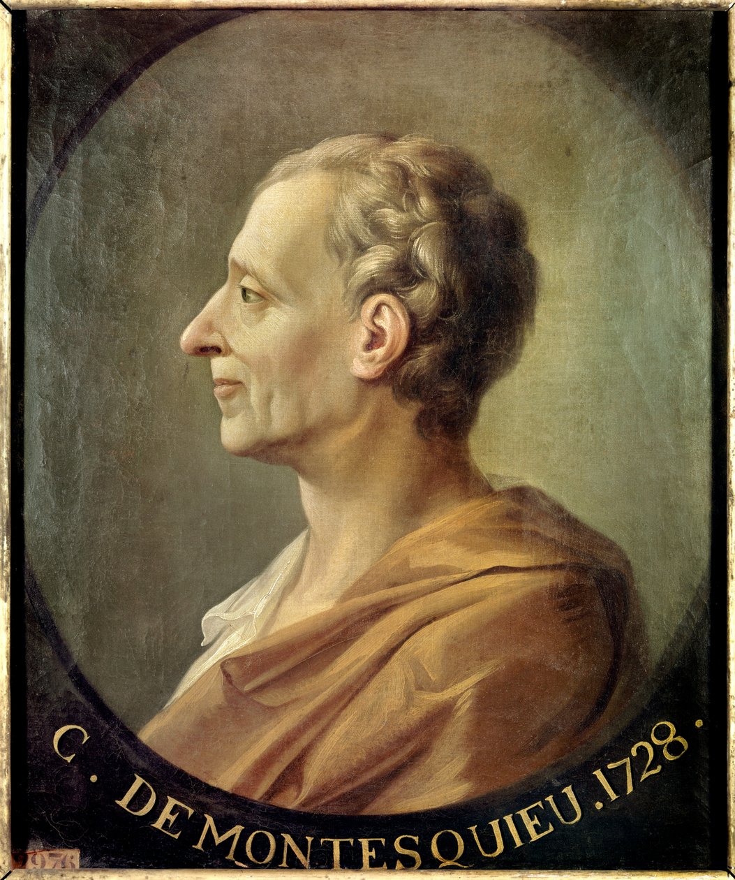 Portret francuskiego filozofa i myśliciela politycznego Charlesa de Secondata, barona de la Brede et de Montesquieu (1689-1755) Portret Jacques Antoine Dassier (1715-1759) ok. 1728. Wymiary 0,63 x 0,52 m. Wersal. Muzeum Zamkowe - Portret Fr autorstwa Jacques Antoine (after) Dassier