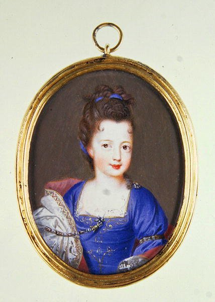 Miniatura księżniczki Louise Stuart, ok. 1700 autorstwa Jacques Antoine Artaud