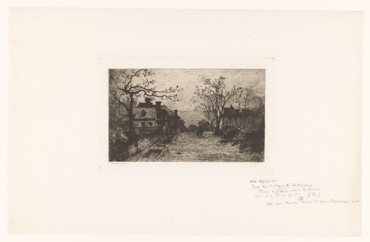 Wiejska ulica z postaciami autorstwa Jacques Barthélemy Appian (Adolphe)