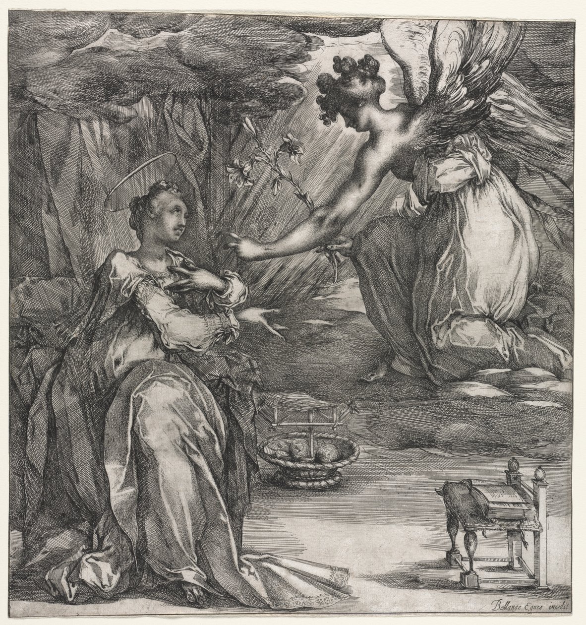 Zwiastowanie autorstwa Jacques Bellange
