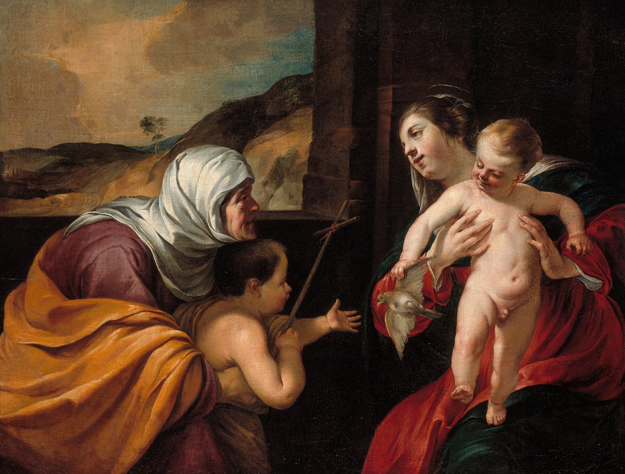Dziewica z Dzieciątkiem ze św. Elżbietą i Dzieciątkiem św. Jan Chrzciciel, 162829. autorstwa Jacques Blanchard