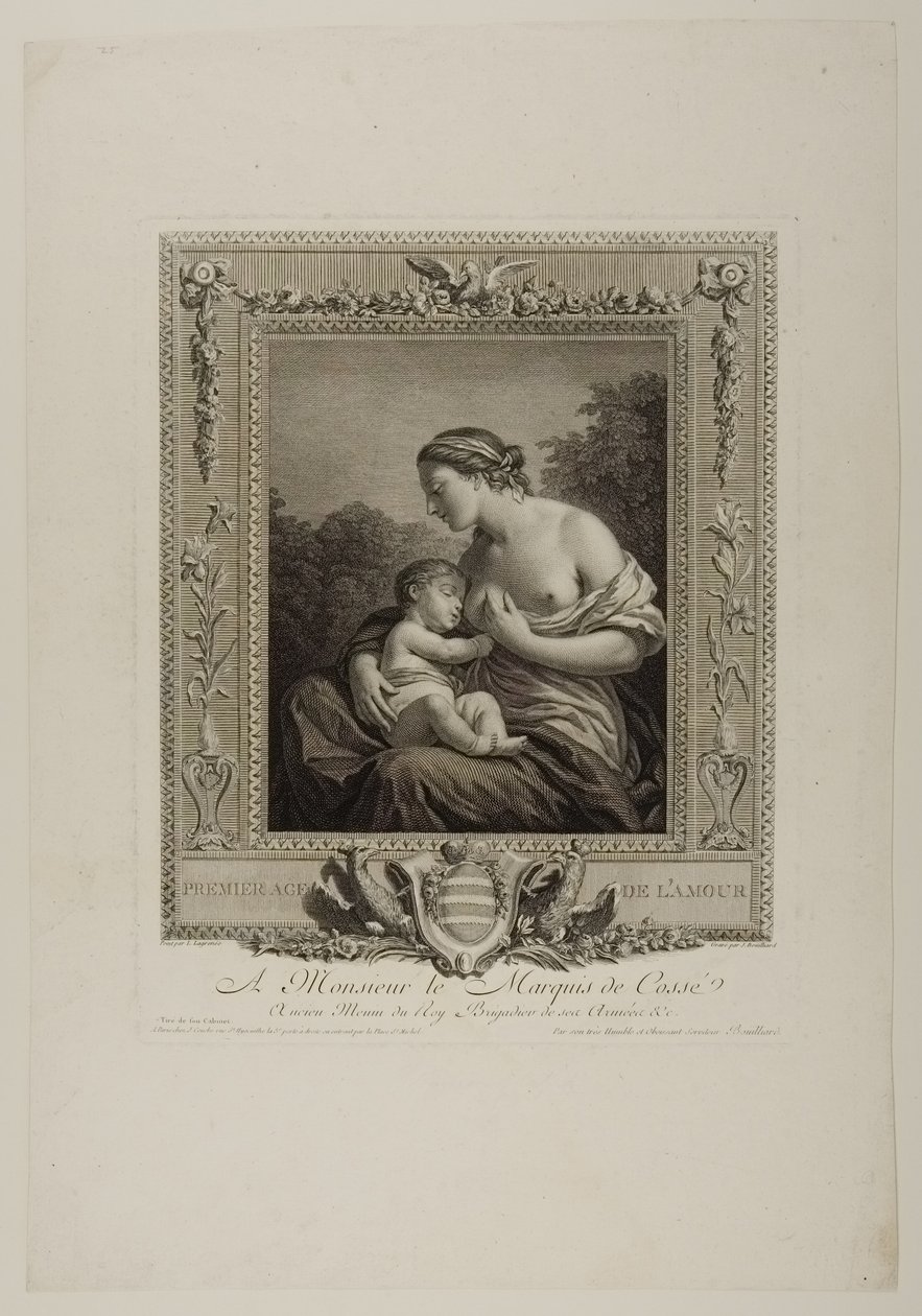 Pierwsza era Kupidyna (grawerowanie) autorstwa Jacques Bouillard