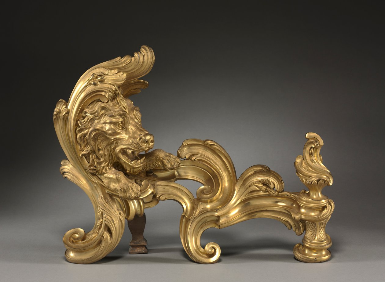 Para Andironów Chenetów, 1752. autorstwa Jacques Caffieri