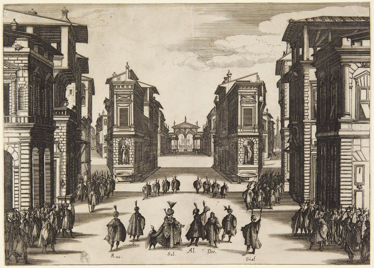 Akt 4, z serii Soliman autorstwa Jacques Callot
