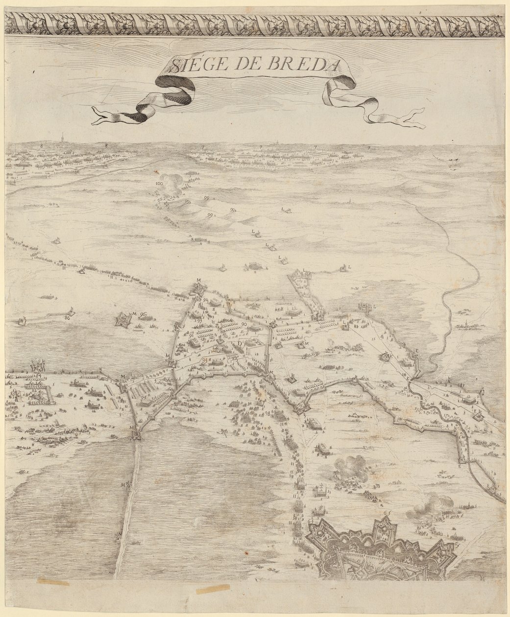 Fragment „Bitwy o Bredę” autorstwa Jacques Callot