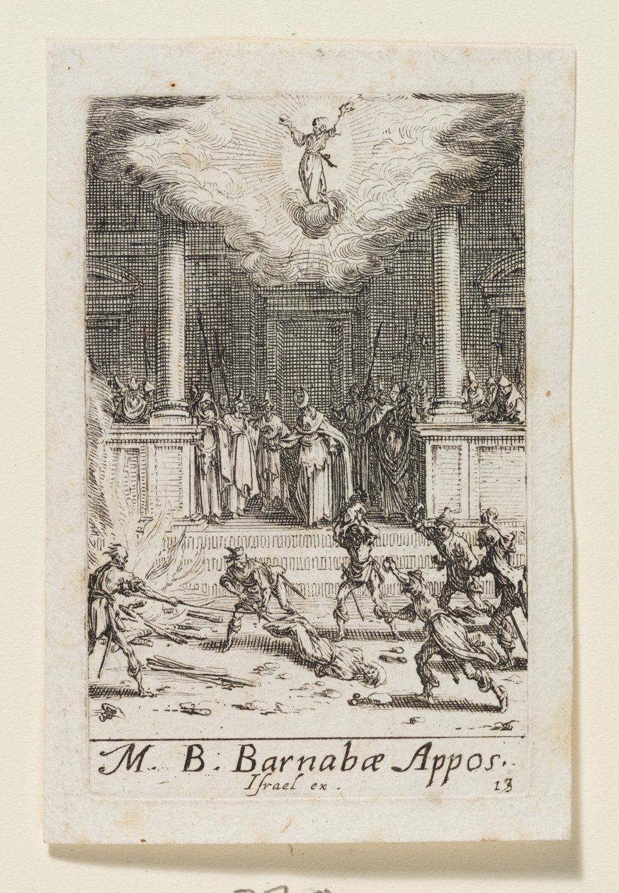 Apostoł Barnaba (Barnabae Apost.) autorstwa Jacques Callot