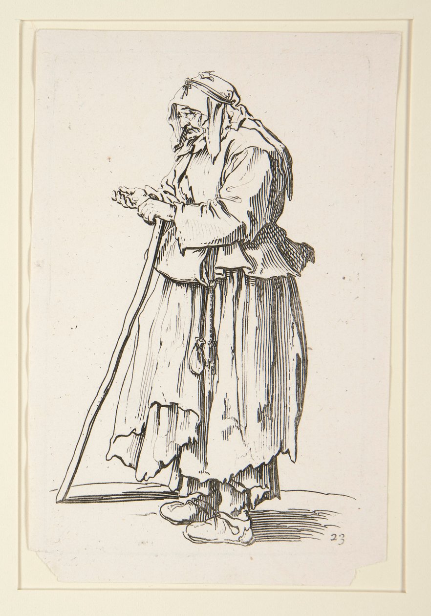 Żebraczka otrzymująca jałmużnę od The Beggars autorstwa Jacques Callot