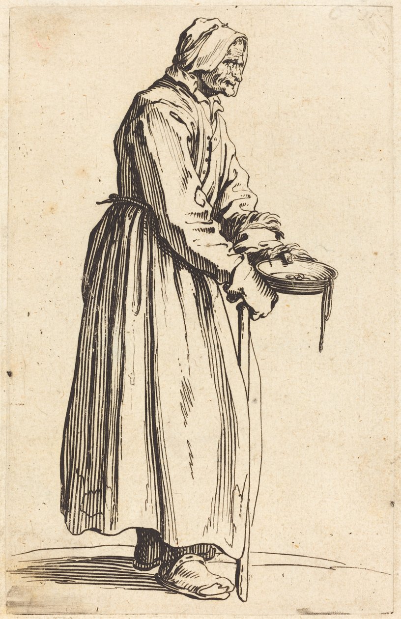 Żebraczka z Pan autorstwa Jacques Callot