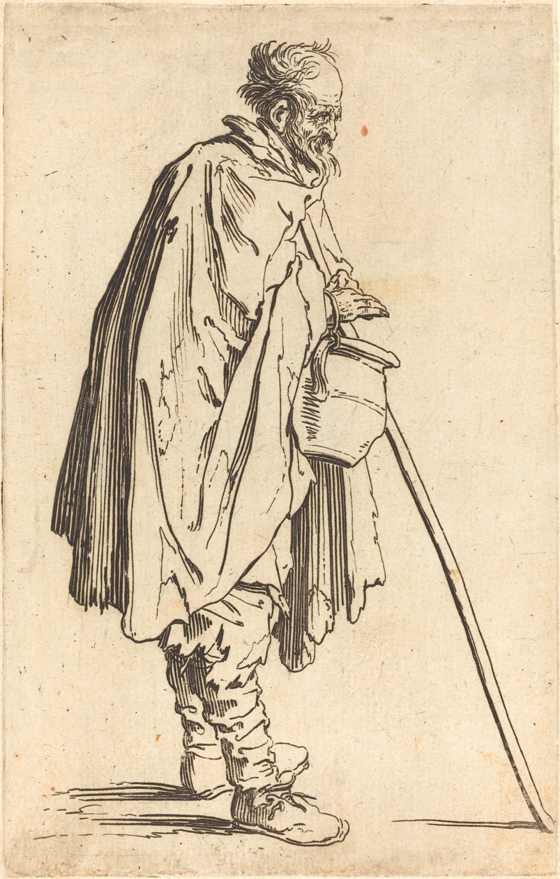 Żebrak z garnkiem, ok. 1622. autorstwa Jacques Callot