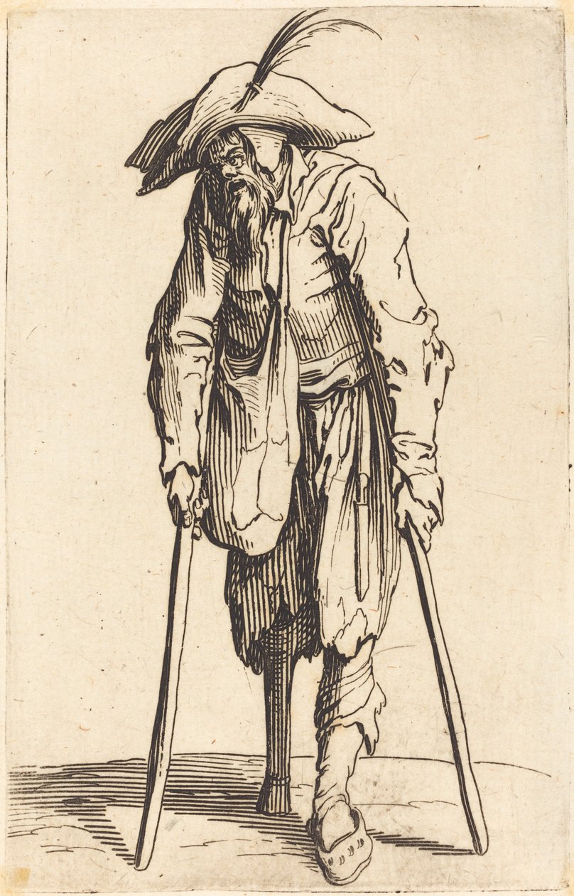 Żebrak z drewnianą nogą autorstwa Jacques Callot