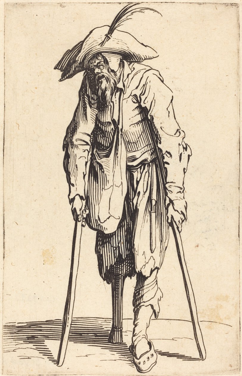 Żebrak z drewnianą nogą autorstwa Jacques Callot