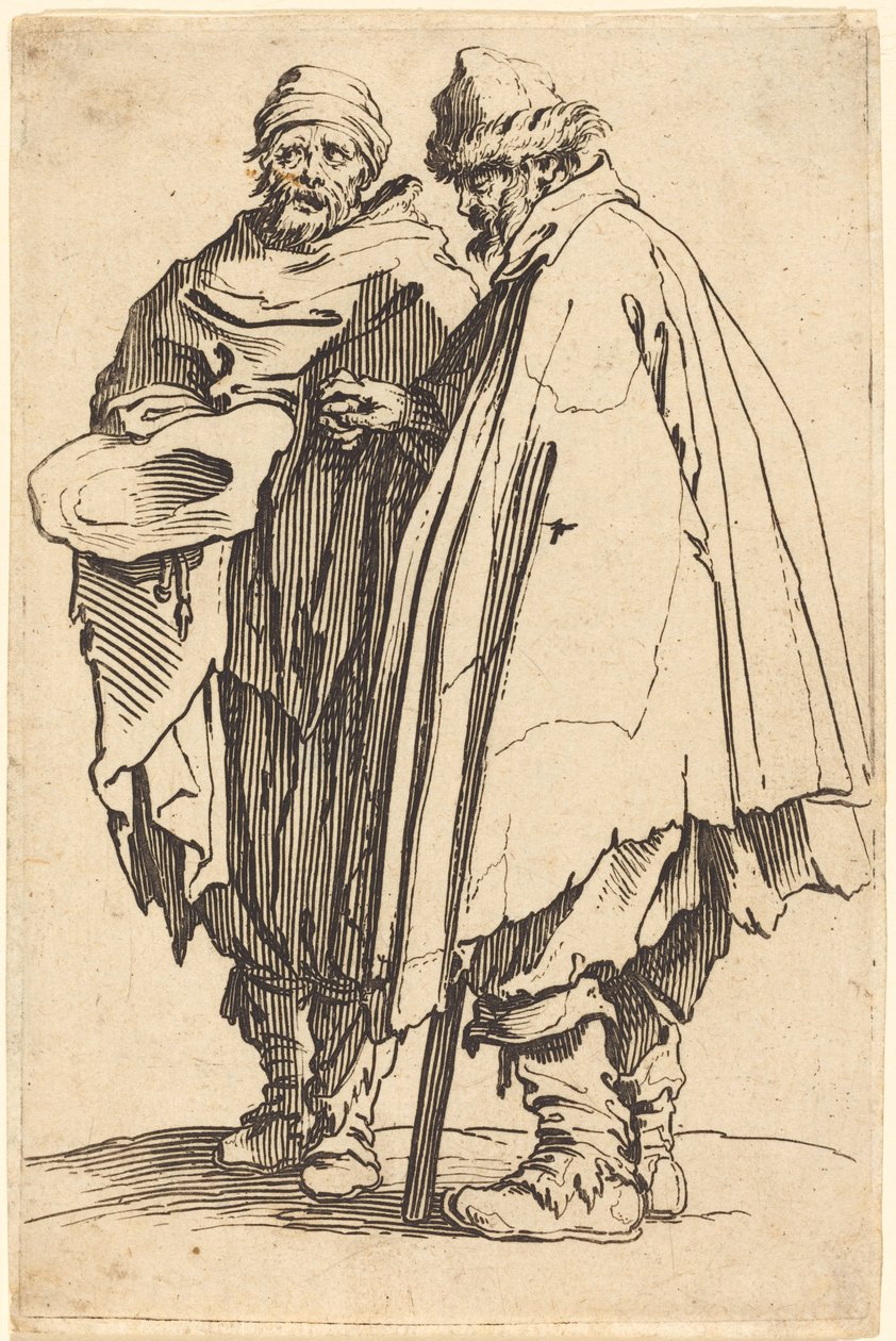 Ślepy żebrak i towarzysz autorstwa Jacques Callot