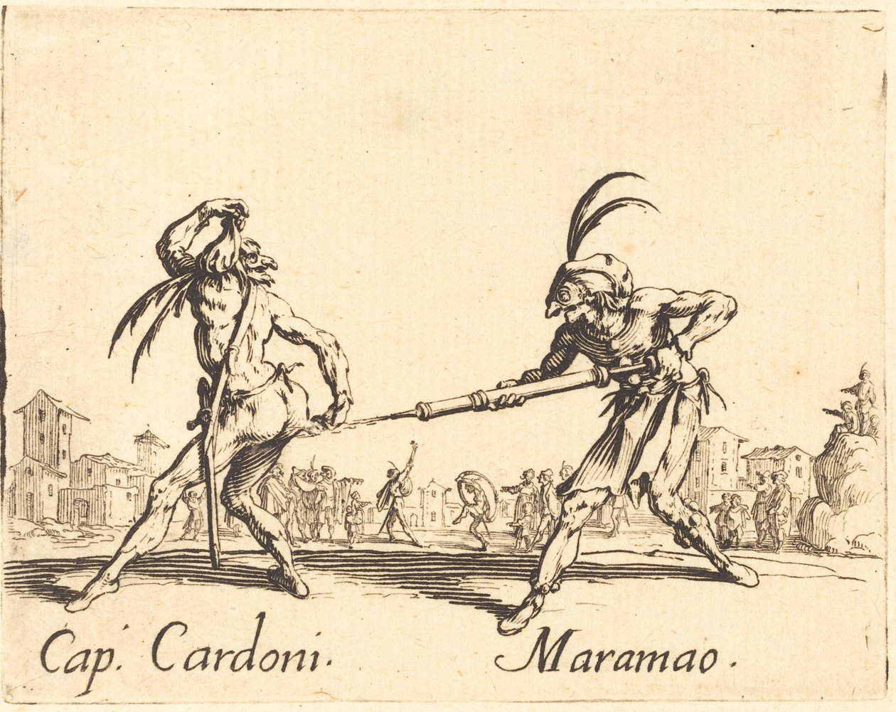 rozdz. Cardoni i Maramao autorstwa Jacques Callot