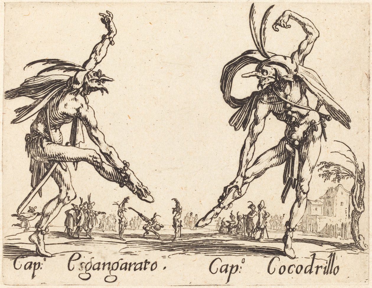 Żaden Sgangherato i Cap. krokodyl autorstwa Jacques Callot