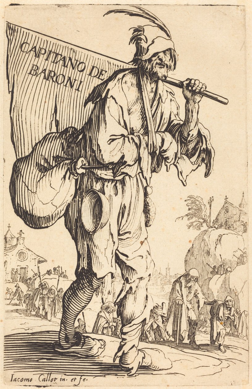 Kapitan baronów autorstwa Jacques Callot