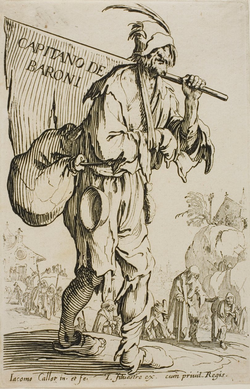 Kapitan baronów, frontyspis do The Beggars autorstwa Jacques Callot