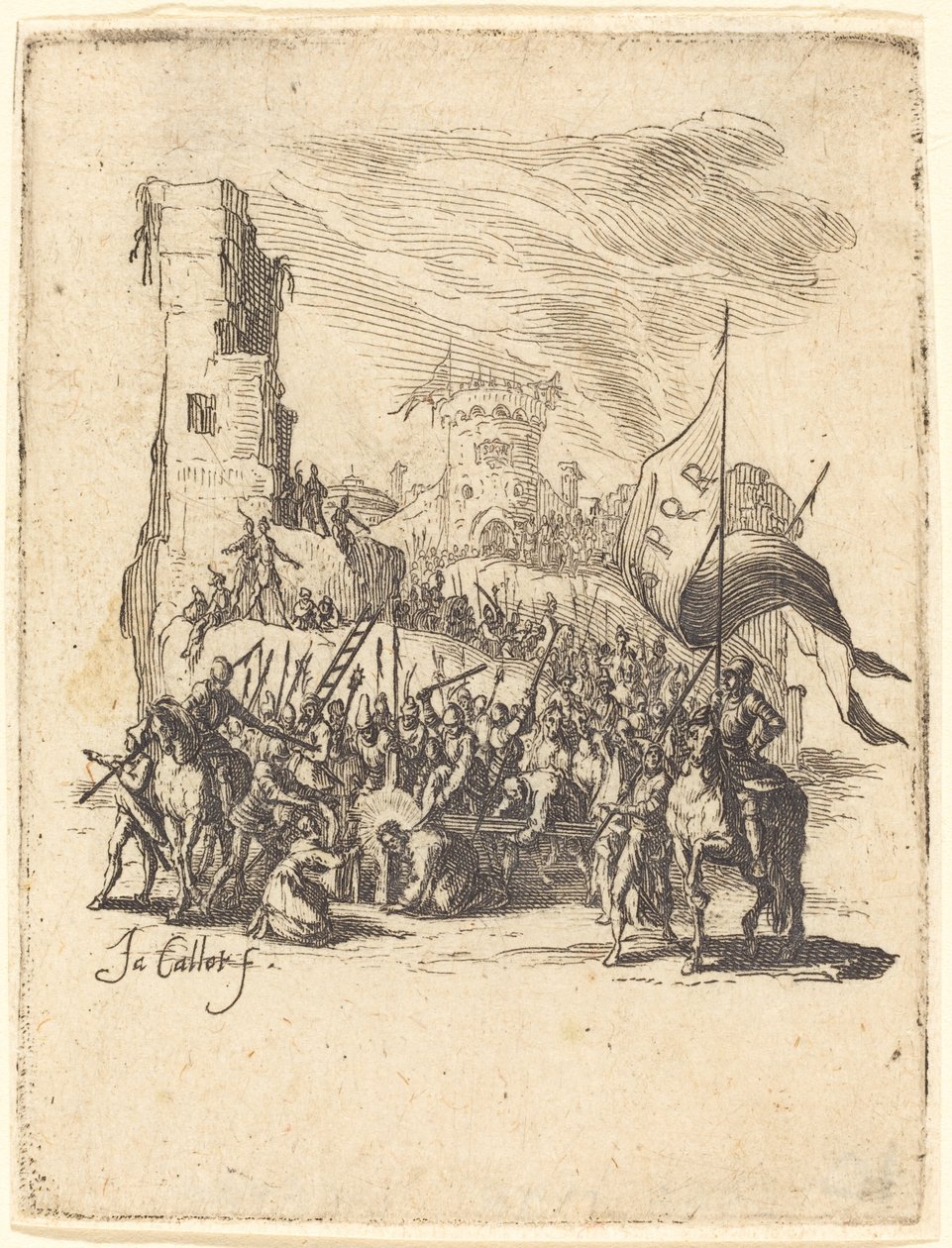 Chrystus niosący krzyż autorstwa Jacques Callot