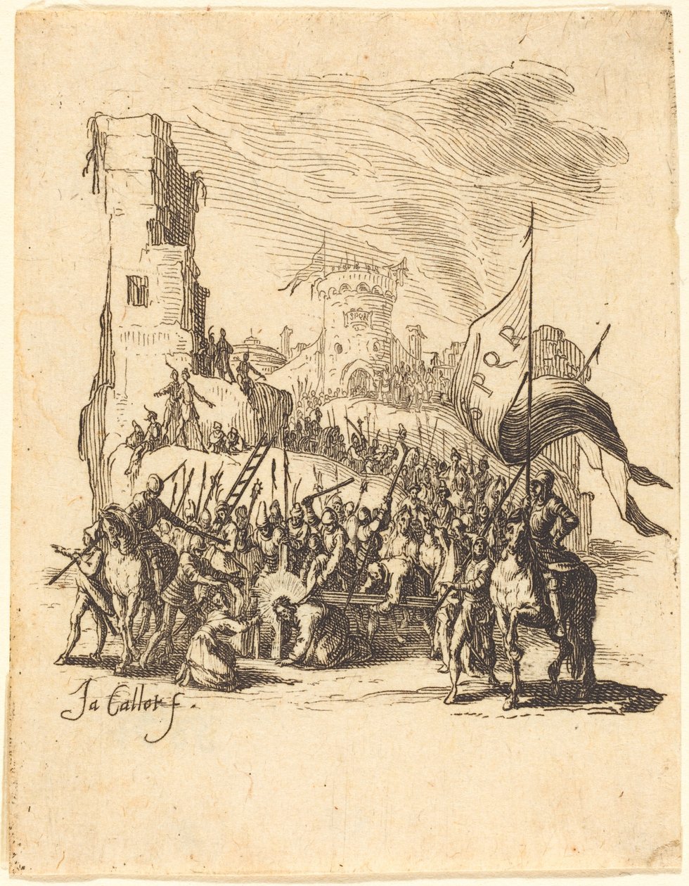 Chrystus niosący krzyż autorstwa Jacques Callot