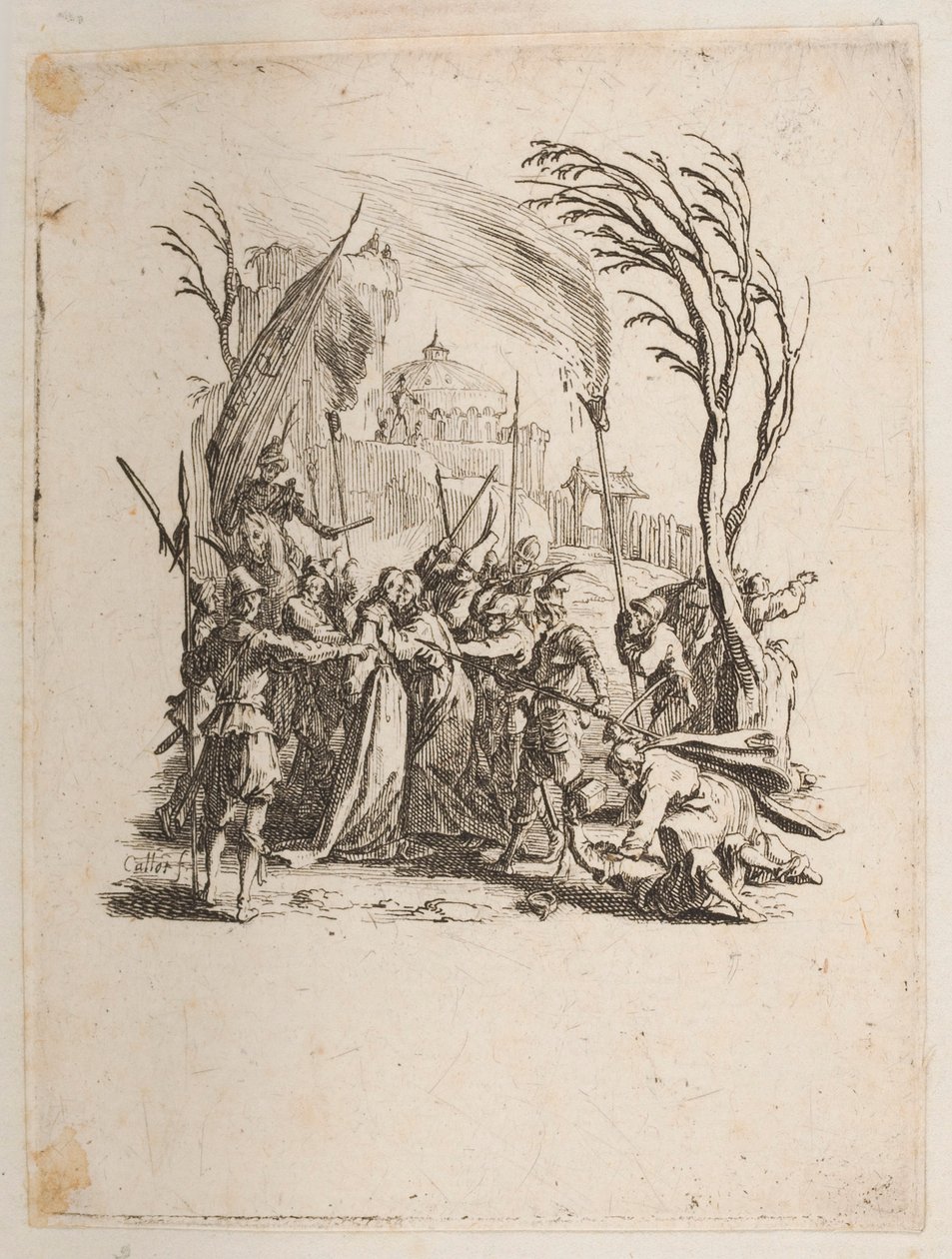 Chrystus wydany Żydom, nie. 4 z 11 z La Petite Passion autorstwa Jacques Callot