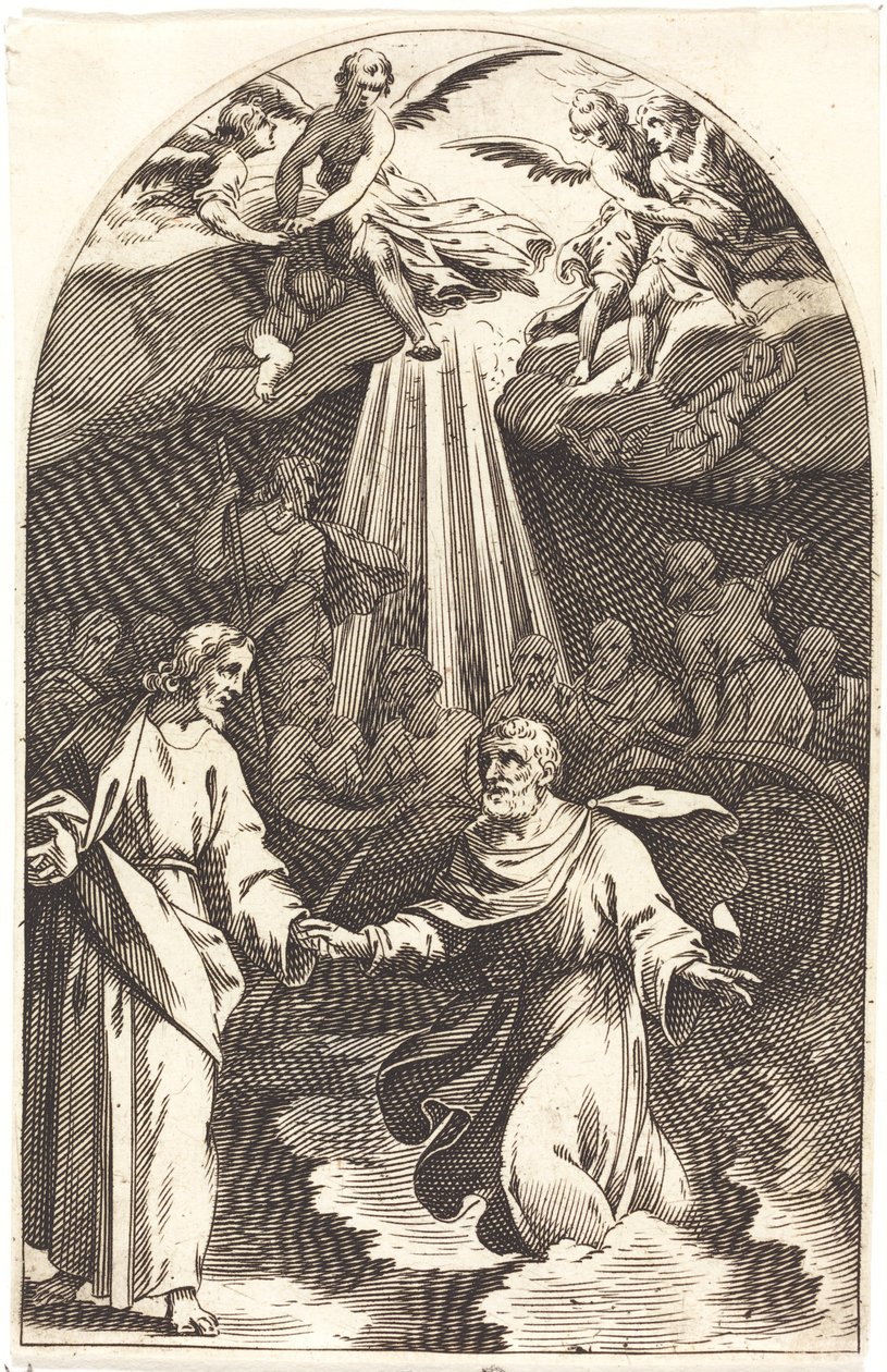 Chrystus kroczący po wodzie [pierwsza płyta], 16081611. autorstwa Jacques Callot