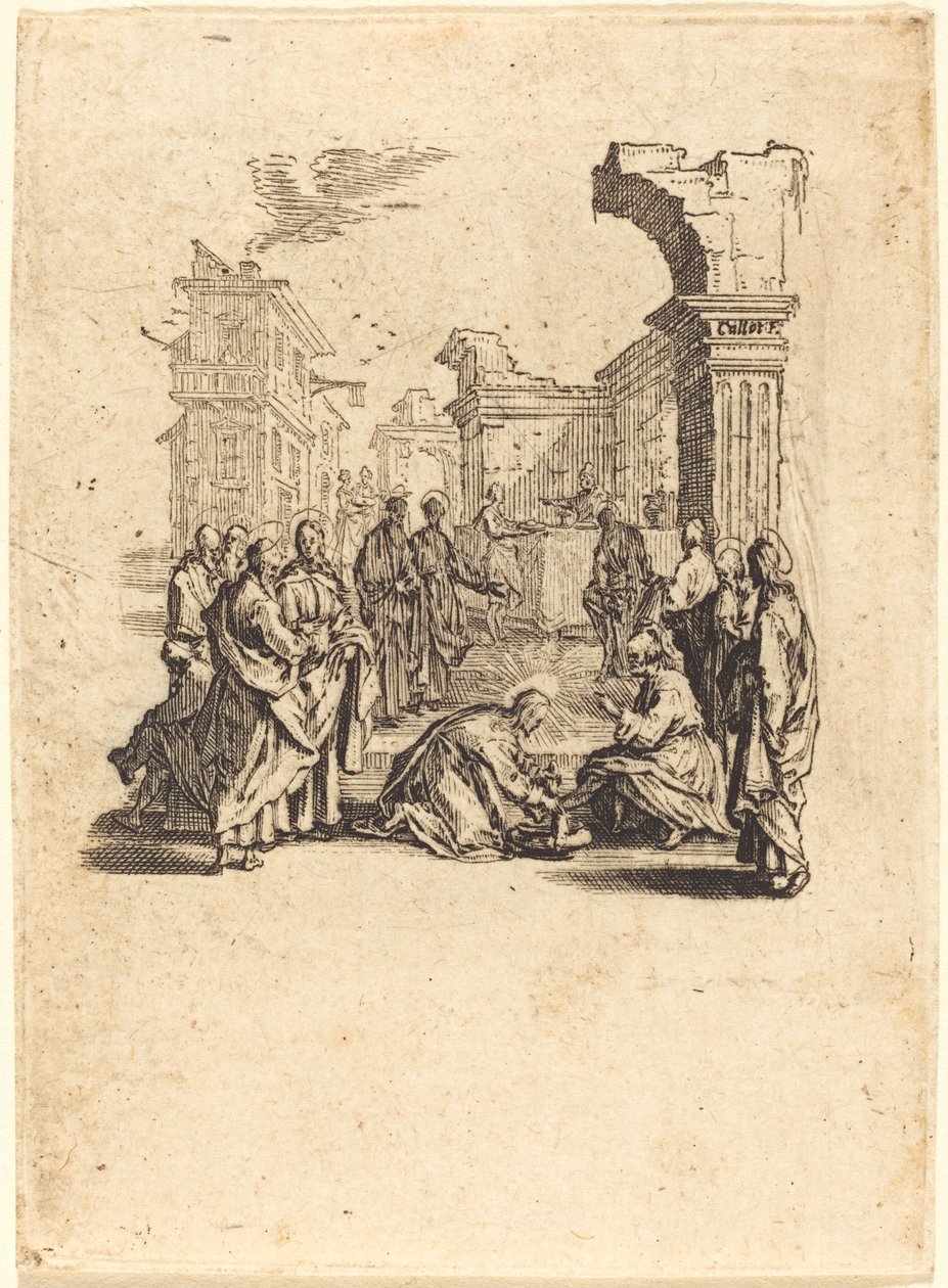 Chrystus obmywa stopy apostołom autorstwa Jacques Callot