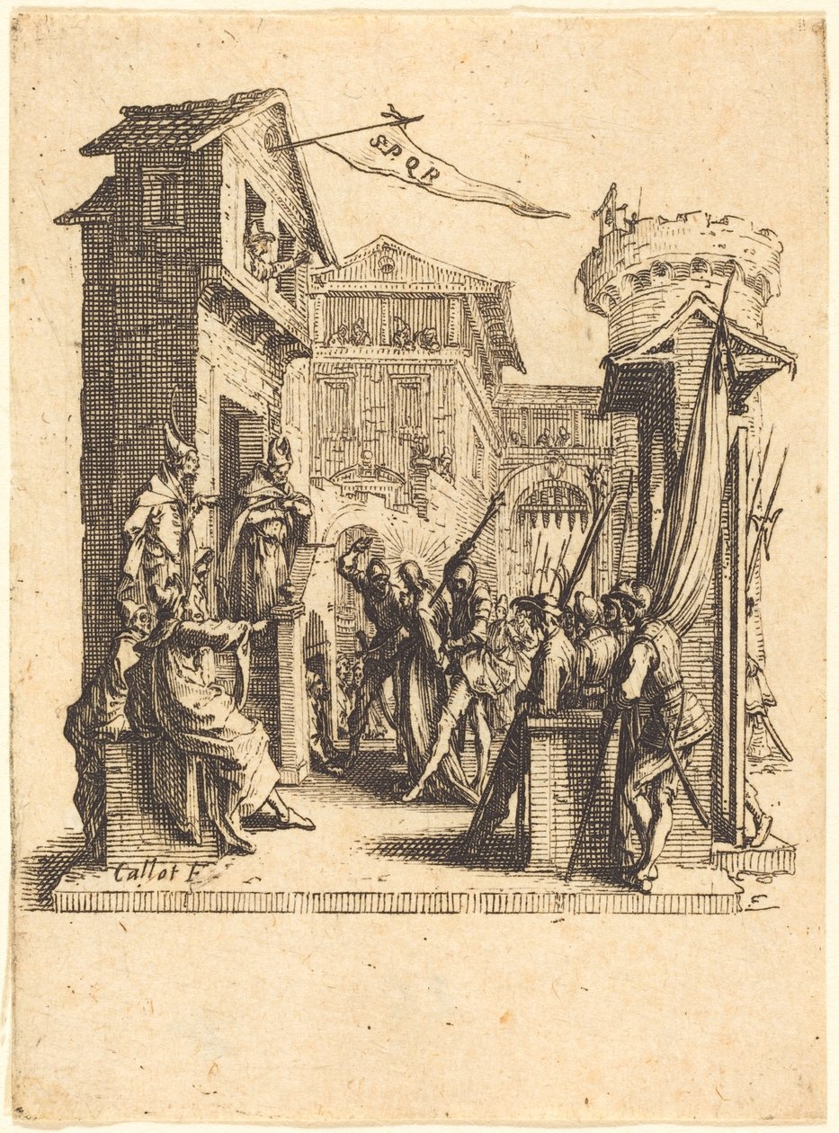 Chrystus przed Kajfaszem autorstwa Jacques Callot