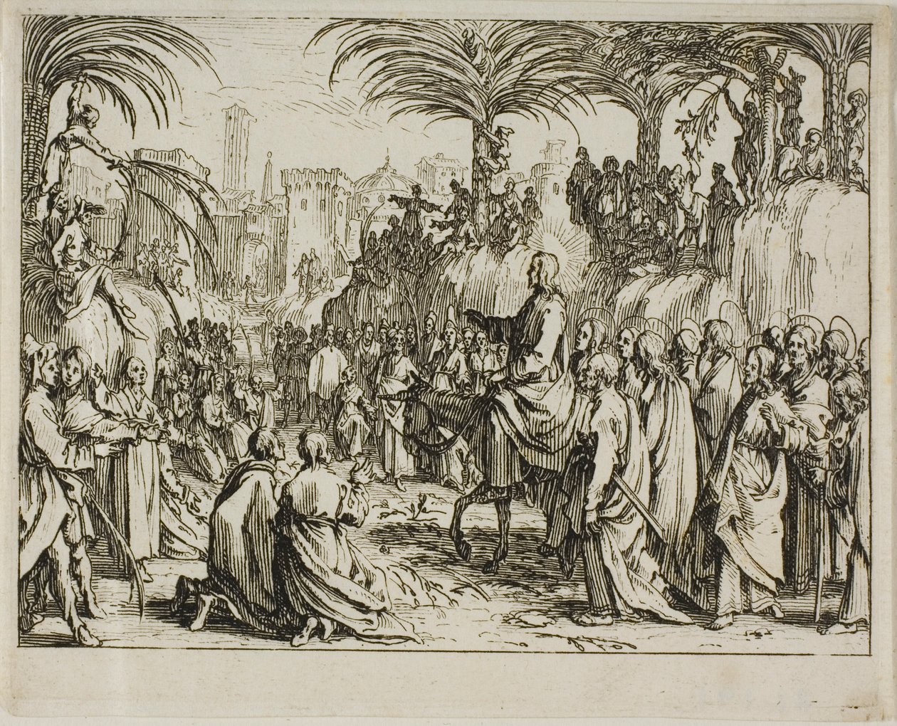 Wjazd Chrystusa do Jerozolimy, z Nowego Testamentu autorstwa Jacques Callot