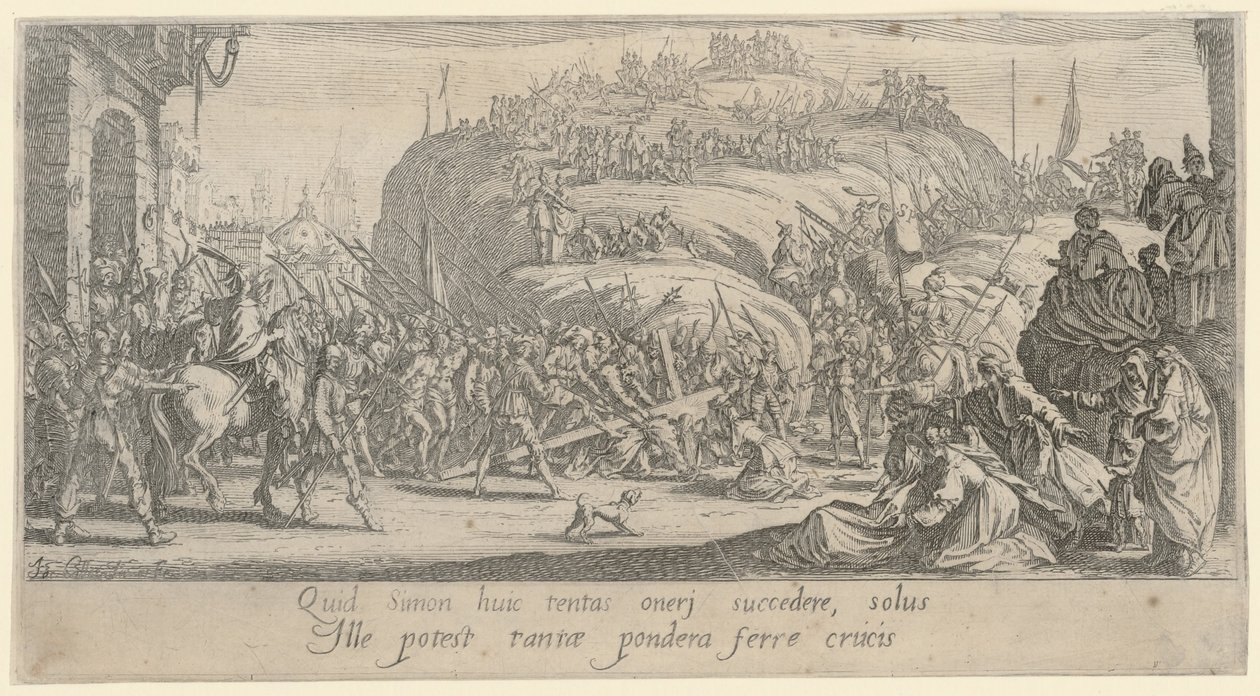 Chrystus niesie krzyż autorstwa Jacques Callot