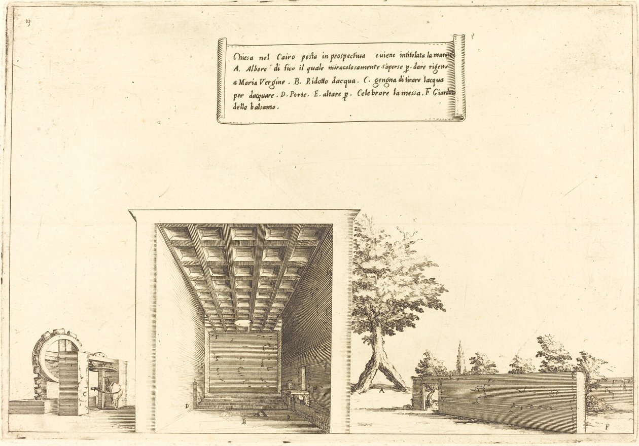 Kościół w Kairze autorstwa Jacques Callot